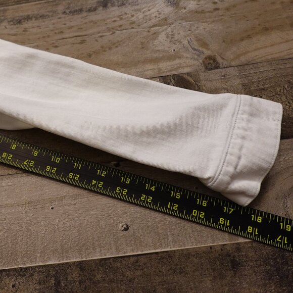 Citizens of Humanity jean jacket women's medium white denim elbow pads - Picture 9 of 10